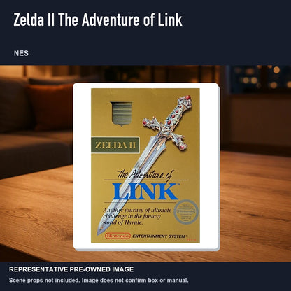 Representative pre-owned Zelda II The Adventure of Link (NES), product image in a styled room scene.