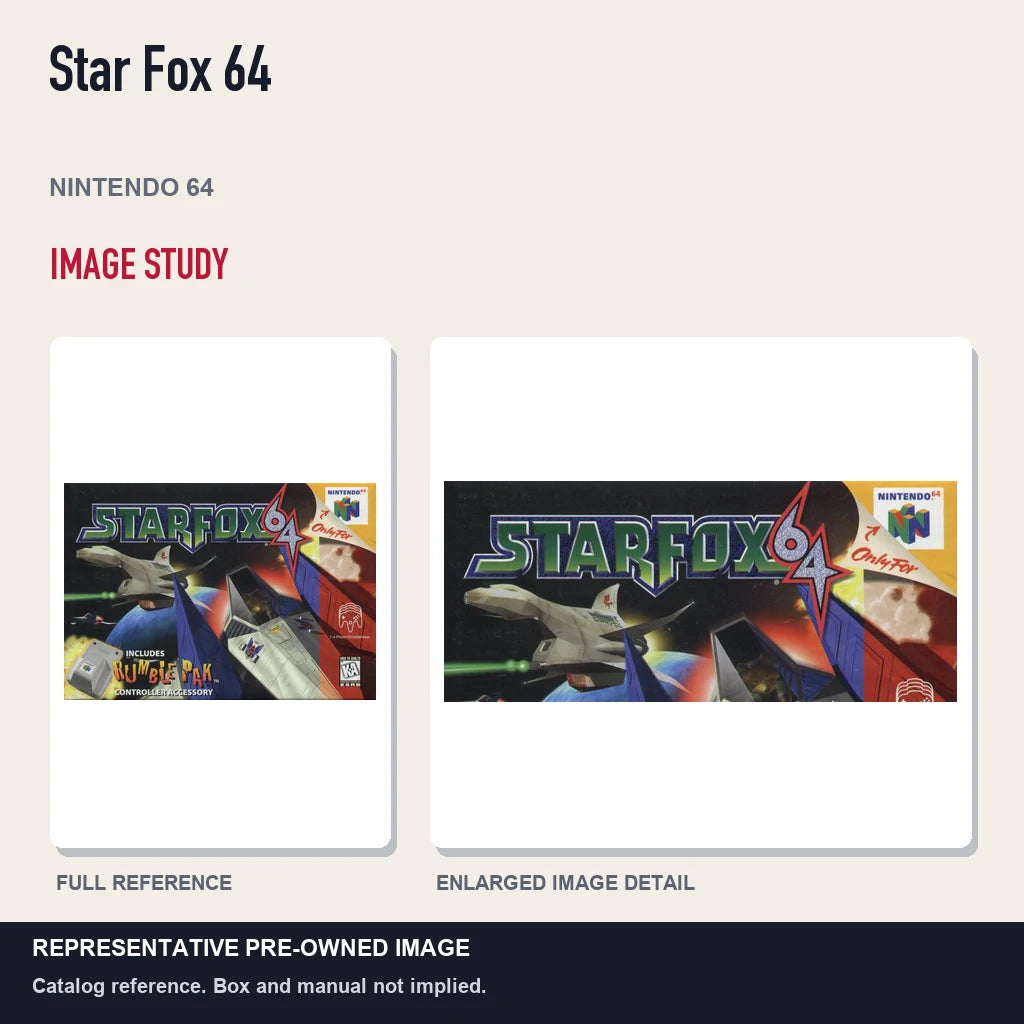 Representative pre-owned Star Fox 64 (Nintendo 64), full image and detail.