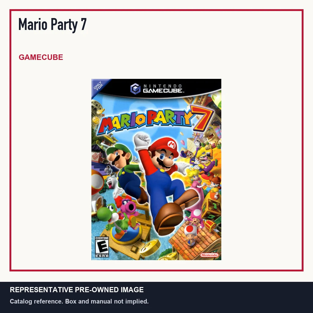 Representative pre-owned Mario Party 7 (GameCube), minimal product layout.