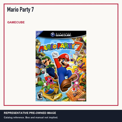 Representative pre-owned Mario Party 7 (GameCube), minimal product layout.