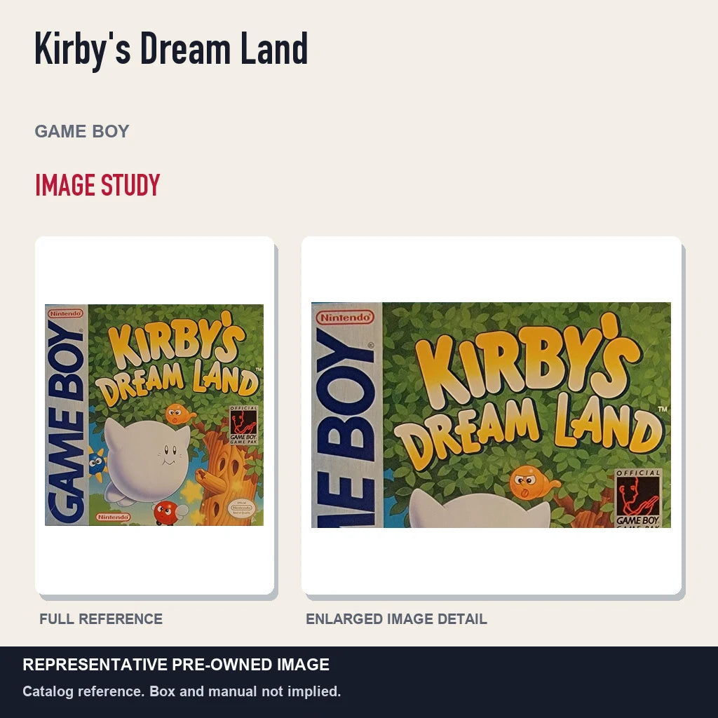 Representative pre-owned Kirby's Dream Land (Game Boy), full image and detail.