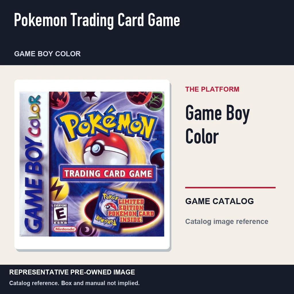 Representative pre-owned Pokemon Trading Card Game (Game Boy Color), platform product layout.
