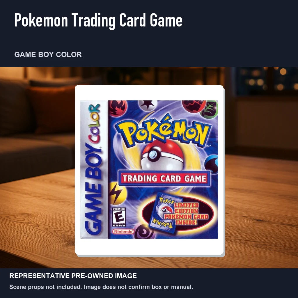 Representative pre-owned Pokemon Trading Card Game (Game Boy Color), product image in a styled room scene.