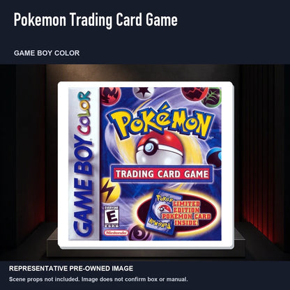 Representative pre-owned Pokemon Trading Card Game (Game Boy Color), product image on a display panel.