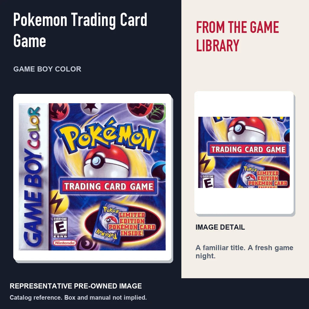 Representative pre-owned Pokemon Trading Card Game (Game Boy Color), editorial image and detail.