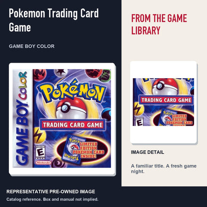 Representative pre-owned Pokemon Trading Card Game (Game Boy Color), editorial image and detail.