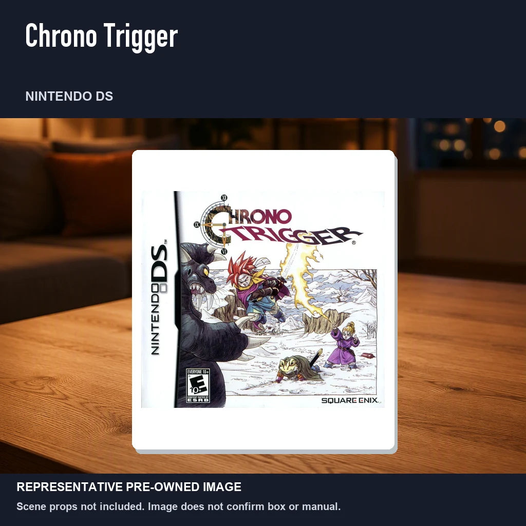 Representative pre-owned Chrono Trigger (Nintendo DS), product image in a styled room scene.