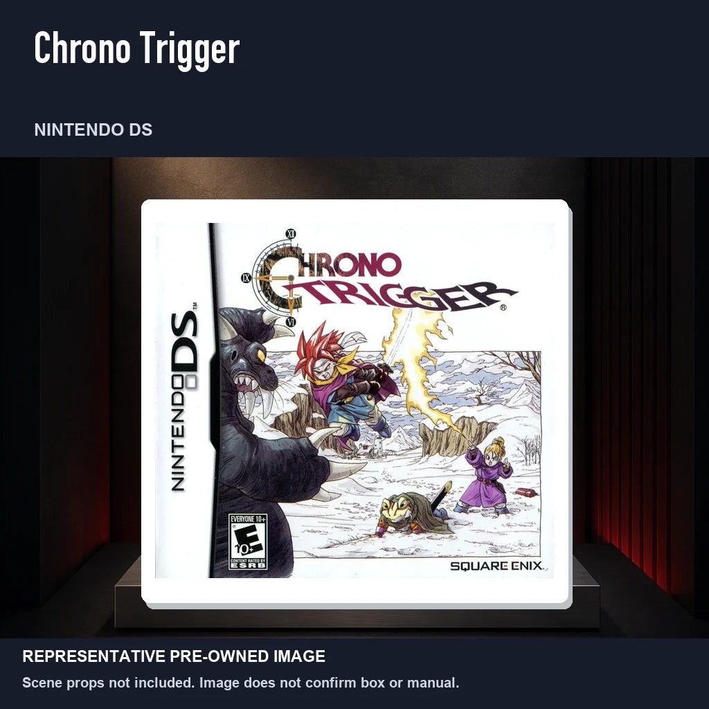 Representative pre-owned Chrono Trigger (Nintendo DS), product image on a display panel.