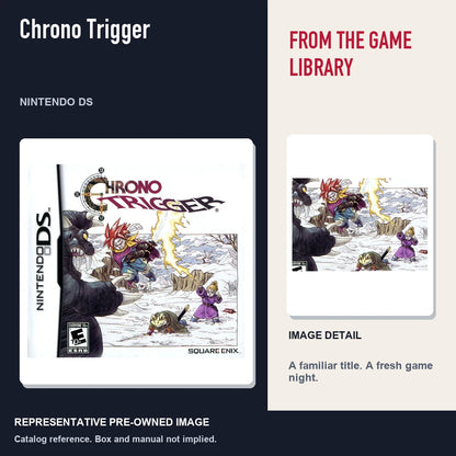 Representative pre-owned Chrono Trigger (Nintendo DS), editorial image and detail.