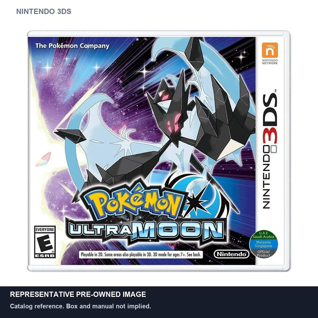 Representative pre-owned Pokemon Ultra Moon (Nintendo 3DS), white product reference.
