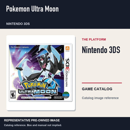Representative pre-owned Pokemon Ultra Moon (Nintendo 3DS), platform product layout.