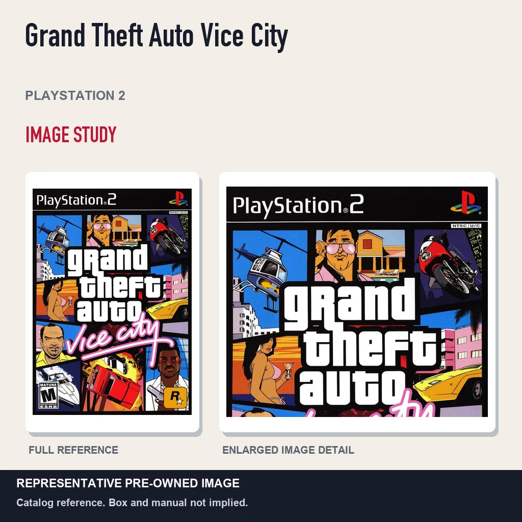 Representative pre-owned Grand Theft Auto Vice City (PlayStation 2), full image and detail.