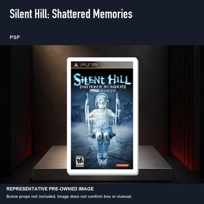 Representative pre-owned Silent Hill: Shattered Memories (PSP), product image on a display panel.