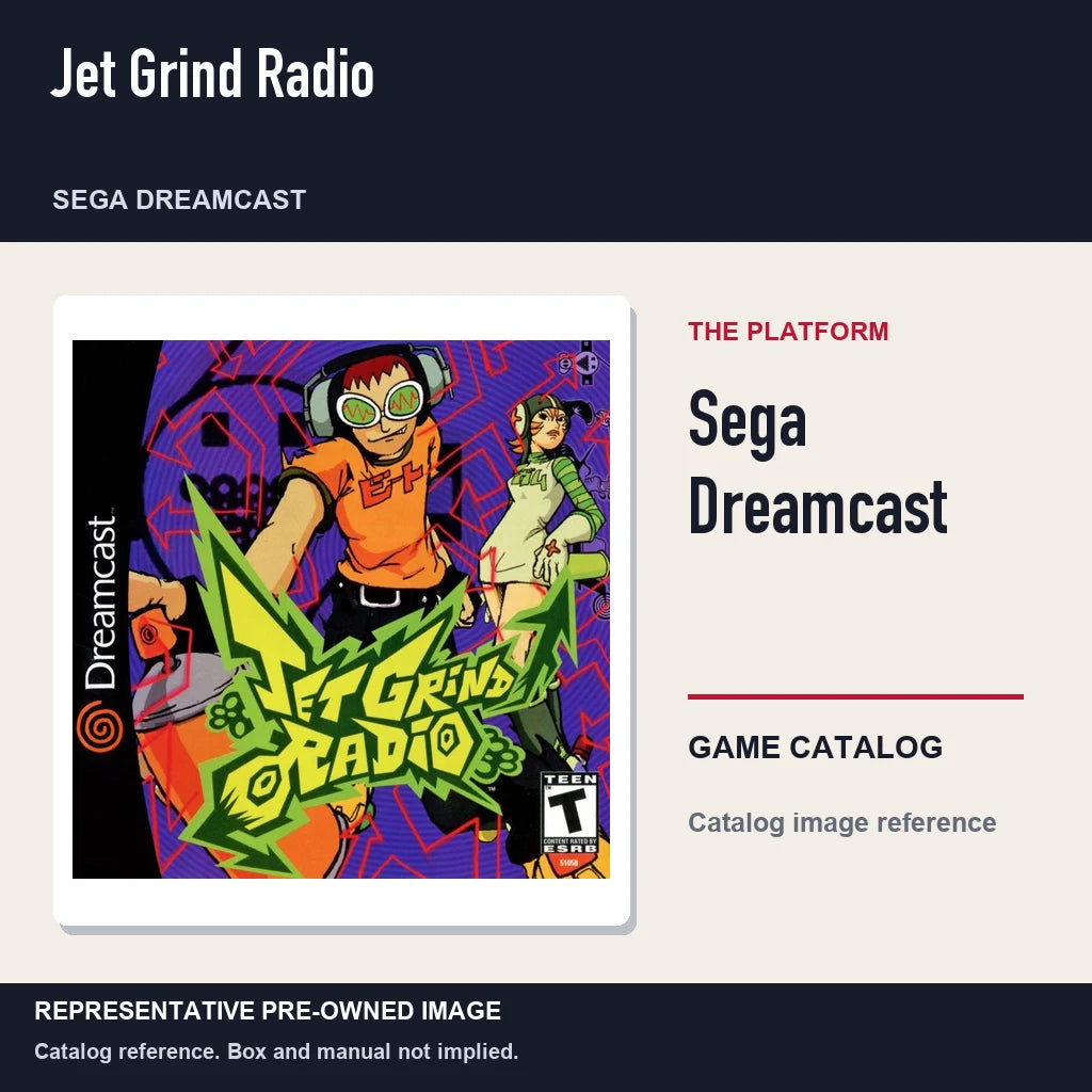 Representative pre-owned Jet Grind Radio (Sega Dreamcast), platform product layout.