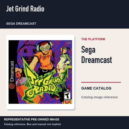Representative pre-owned Jet Grind Radio (Sega Dreamcast), platform product layout.