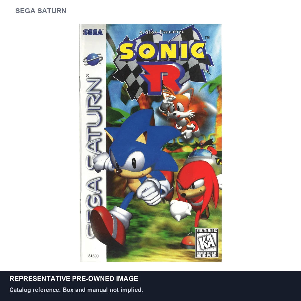 Representative pre-owned Sonic R (Sega Saturn), white product reference.
