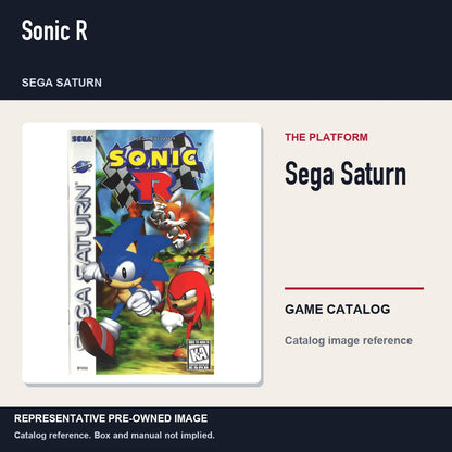 Representative pre-owned Sonic R (Sega Saturn), platform product layout.