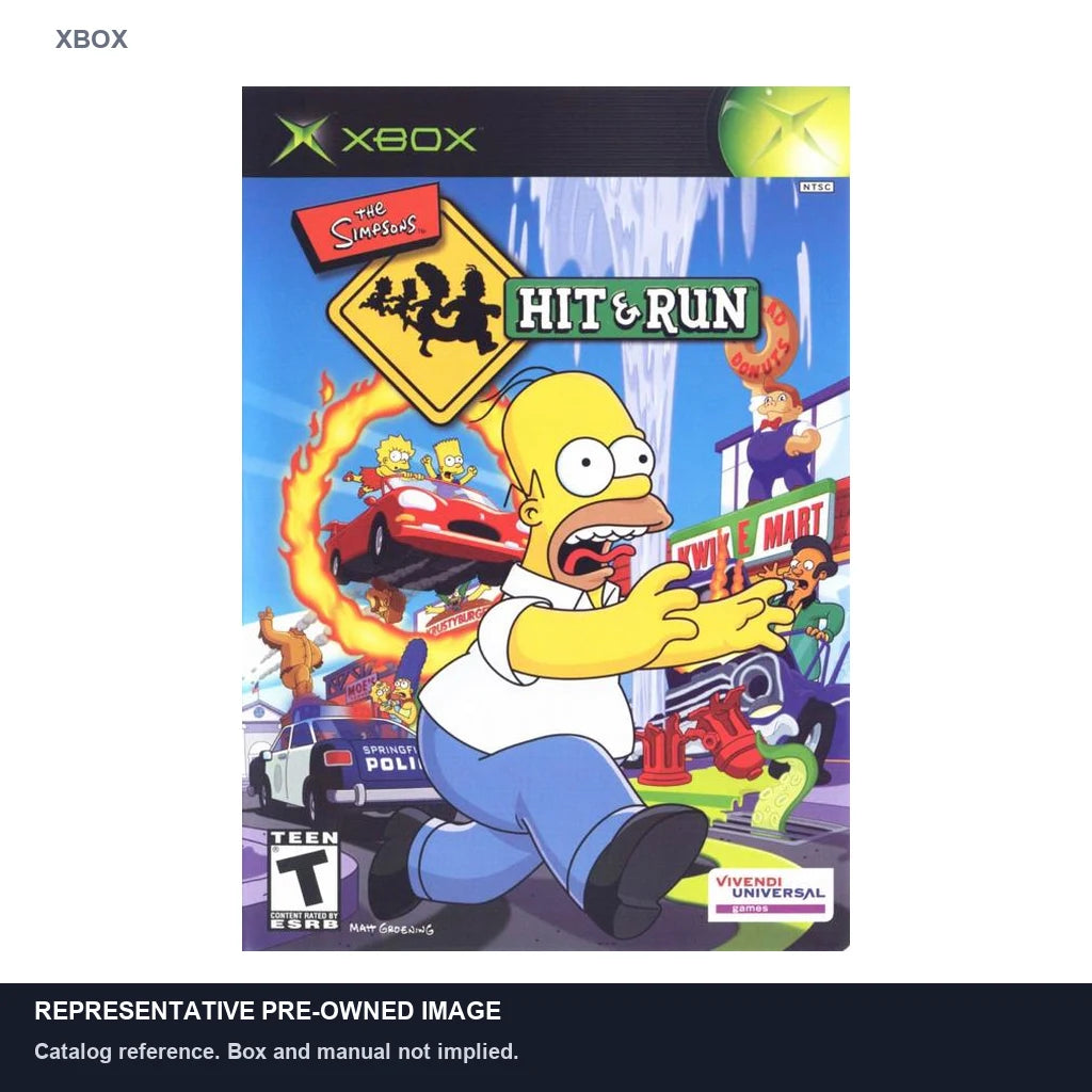 Representative pre-owned The Simpsons Hit and Run (Xbox), white product reference.