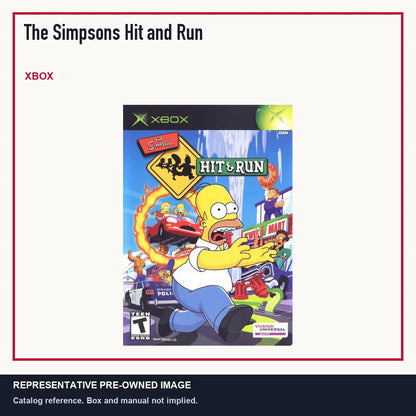 Representative pre-owned The Simpsons Hit and Run (Xbox), minimal product layout.