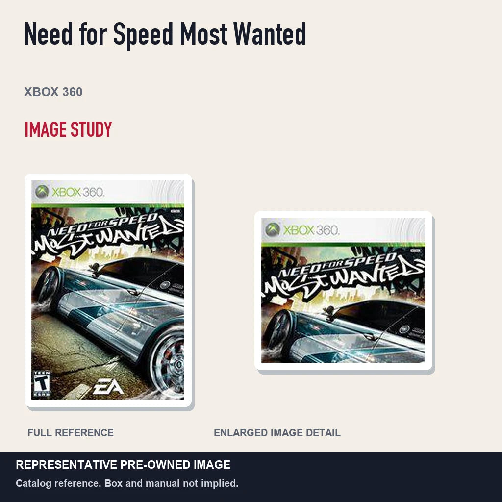 Representative pre-owned Need for Speed Most Wanted (Xbox 360), full image and detail.