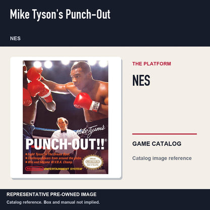 Representative pre-owned Mike Tyson's Punch-Out (NES), platform product layout.