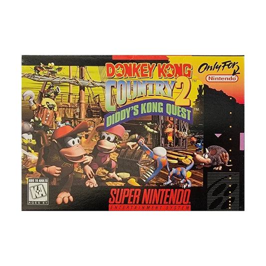Representative pre-owned Donkey Kong Country 2 (Super Nintendo), white product reference.