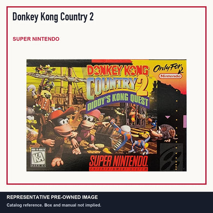 Representative pre-owned Donkey Kong Country 2 (Super Nintendo), minimal product layout.