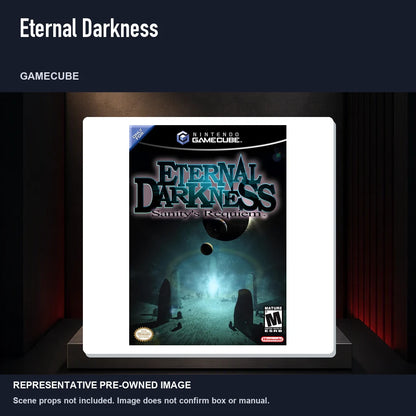 Representative pre-owned Eternal Darkness (GameCube), product image on a display panel.