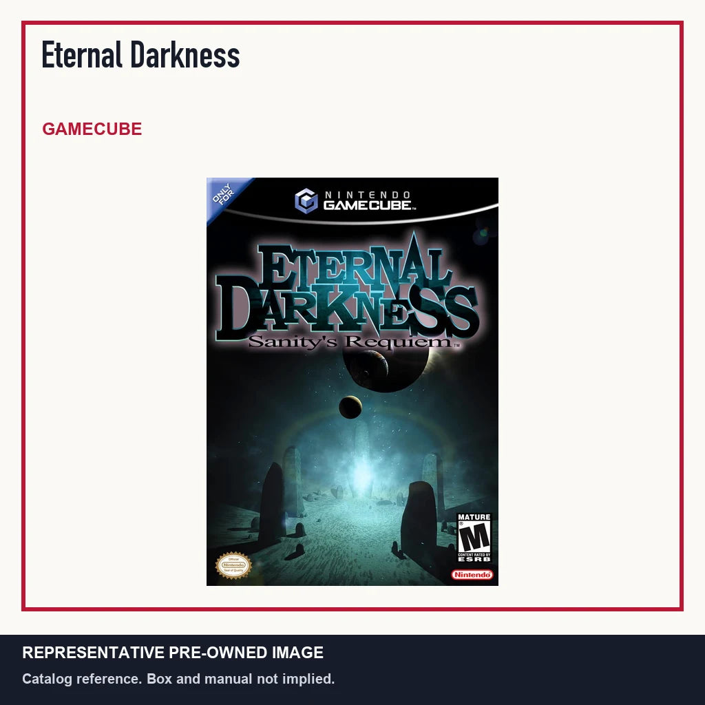 Representative pre-owned Eternal Darkness (GameCube), minimal product layout.