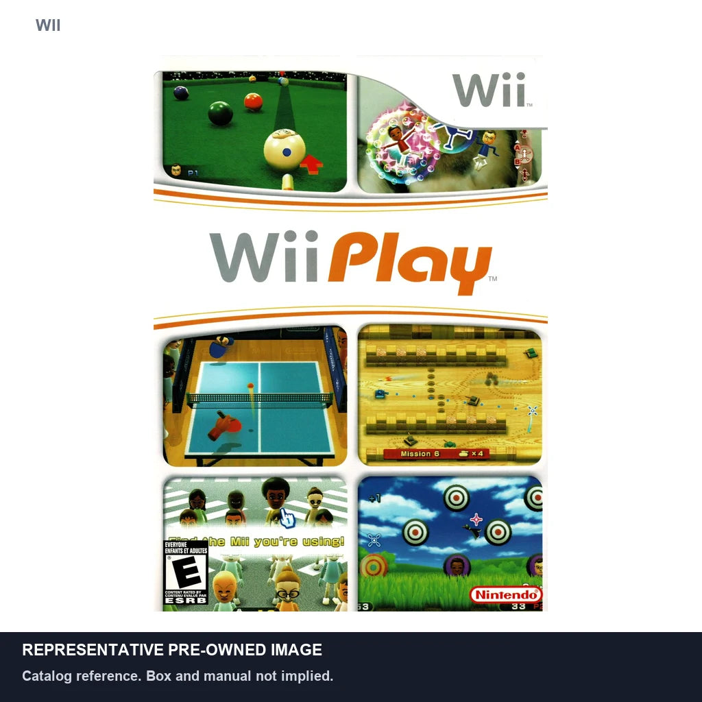 Representative pre-owned Wii Play (Wii), white product reference.