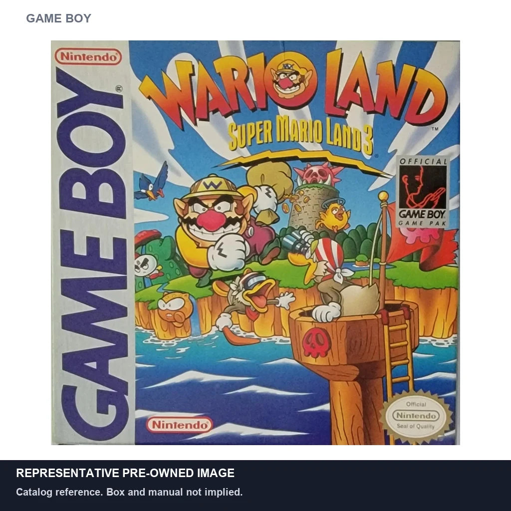 Representative pre-owned Wario Land Super Mario Land 3 (Game Boy), white product reference.