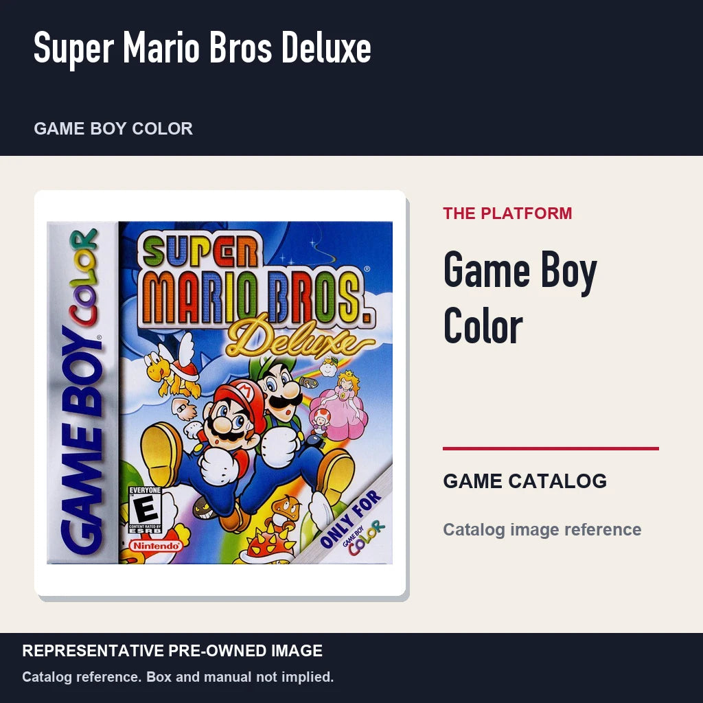 Representative pre-owned Super Mario Bros Deluxe (Game Boy Color), platform product layout.