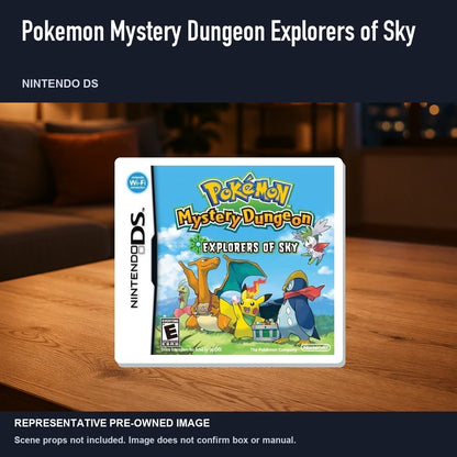 Representative pre-owned Pokemon Mystery Dungeon Explorers of Sky (Nintendo DS), product image in a styled room scene.