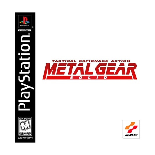 Representative pre-owned Metal Gear Solid (PlayStation 1), white product reference.