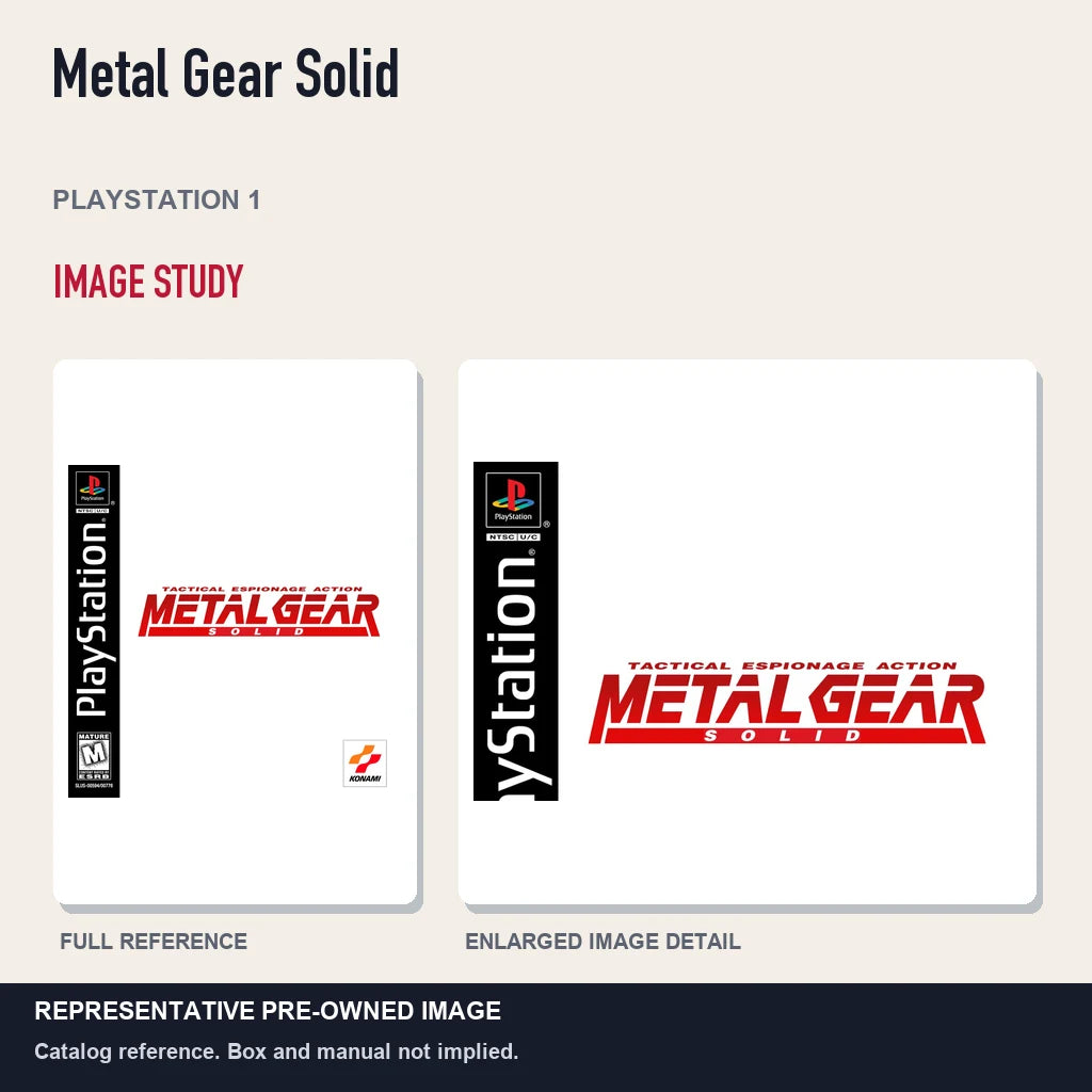 Representative pre-owned Metal Gear Solid (PlayStation 1), full image and detail.