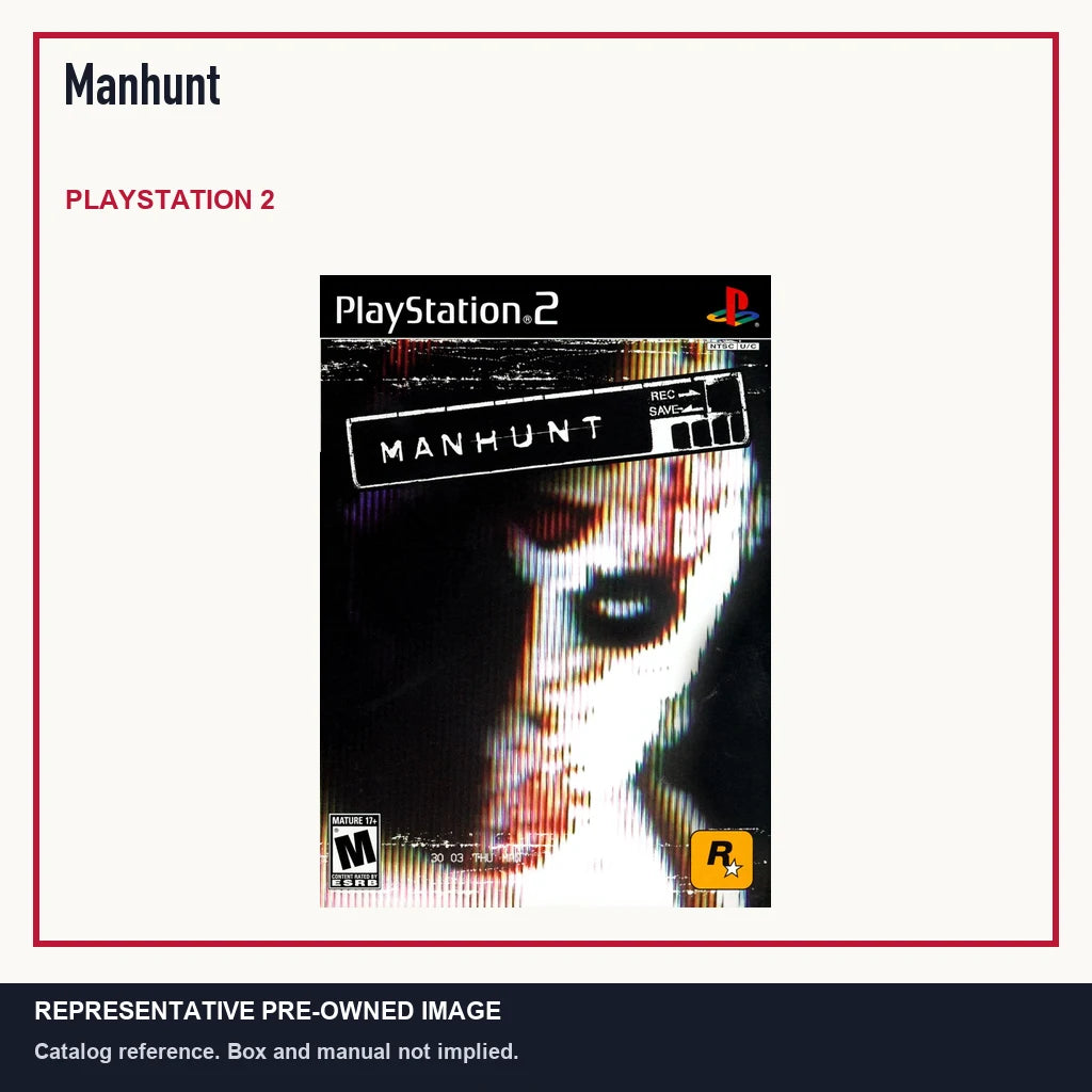 Representative pre-owned Manhunt (PlayStation 2), minimal product layout.