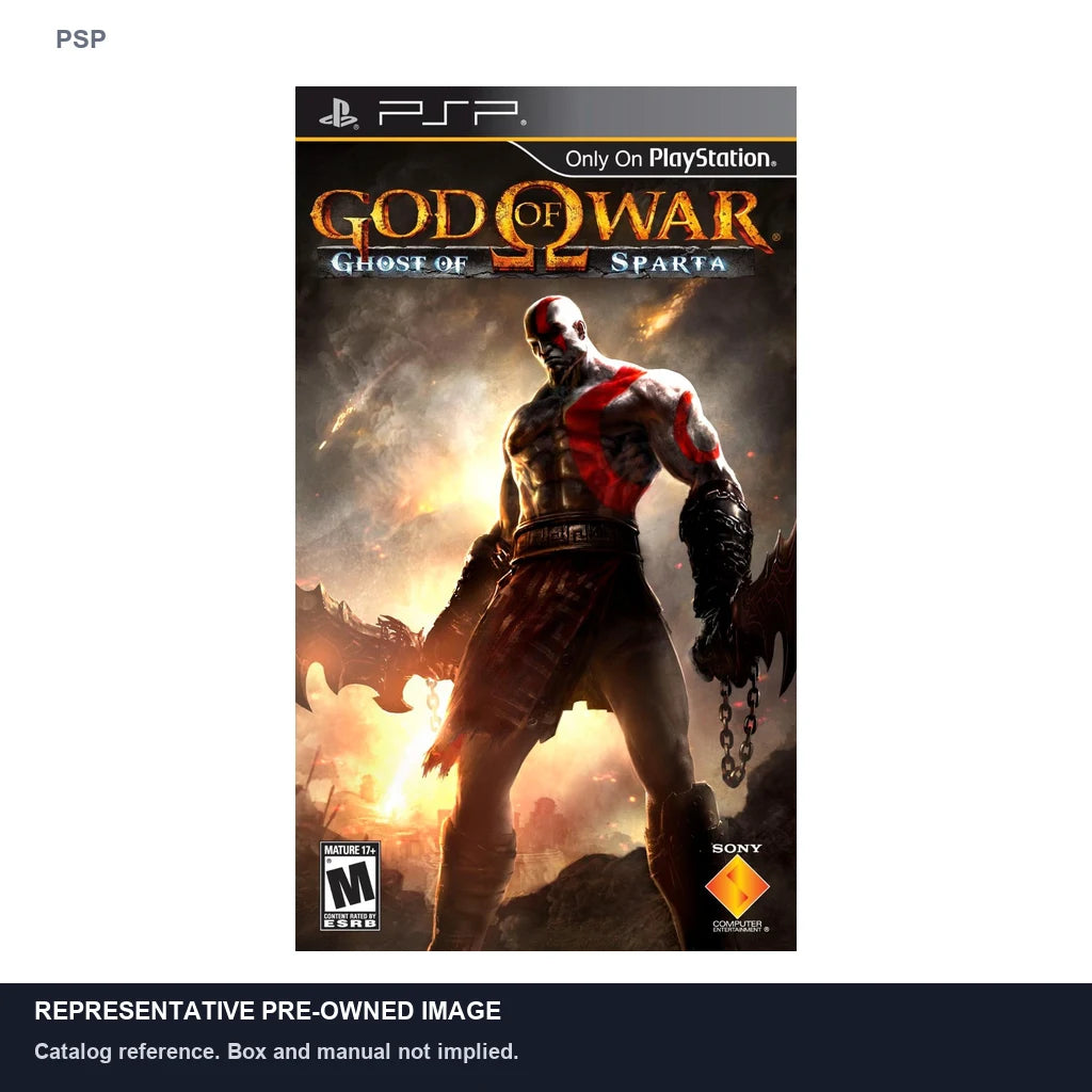 Representative pre-owned God of War: Ghost of Sparta (PSP), white product reference.