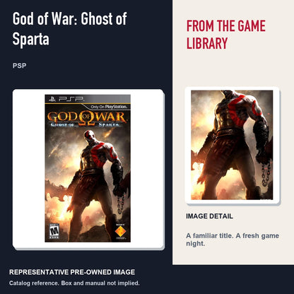 Representative pre-owned God of War: Ghost of Sparta (PSP), editorial image and detail.