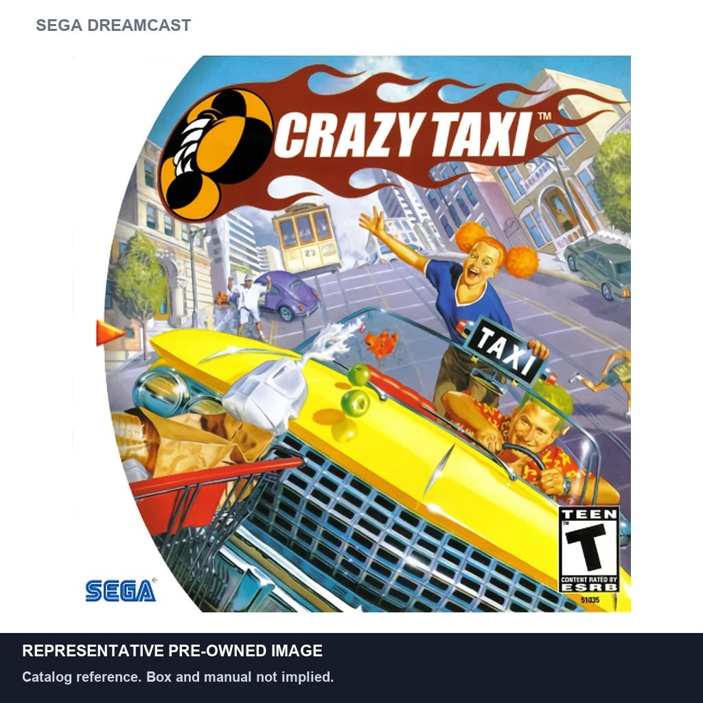 Representative pre-owned Crazy Taxi (Sega Dreamcast), white product reference.
