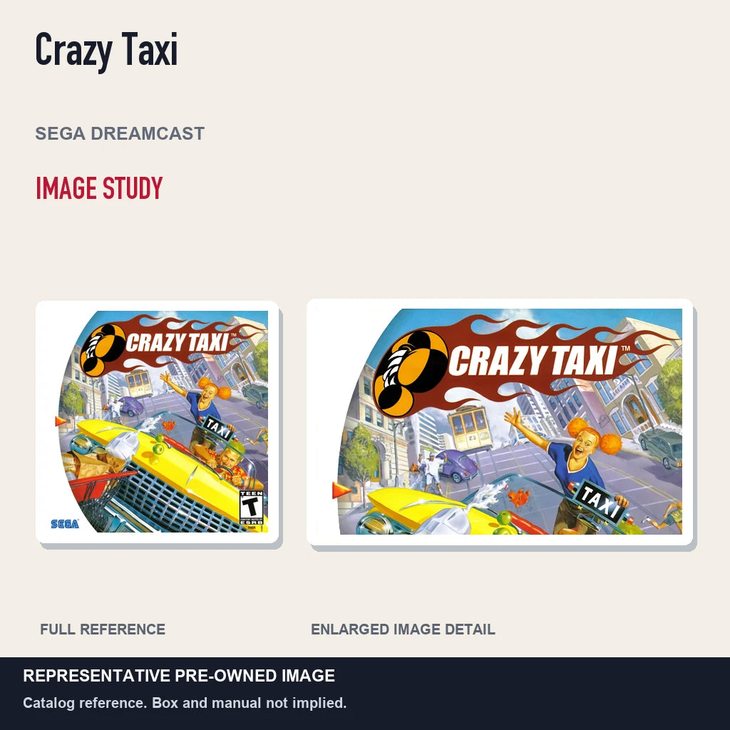 Representative pre-owned Crazy Taxi (Sega Dreamcast), full image and detail.