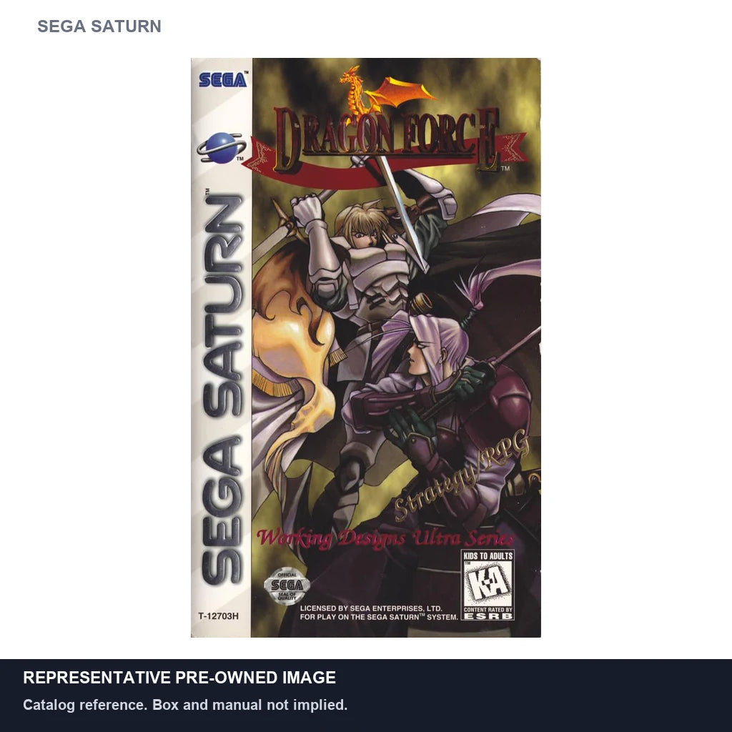 Representative pre-owned Dragon Force (Sega Saturn), white product reference.