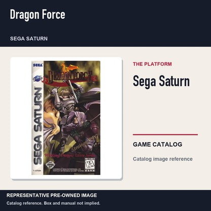 Representative pre-owned Dragon Force (Sega Saturn), platform product layout.