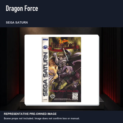 Representative pre-owned Dragon Force (Sega Saturn), product image on a display panel.