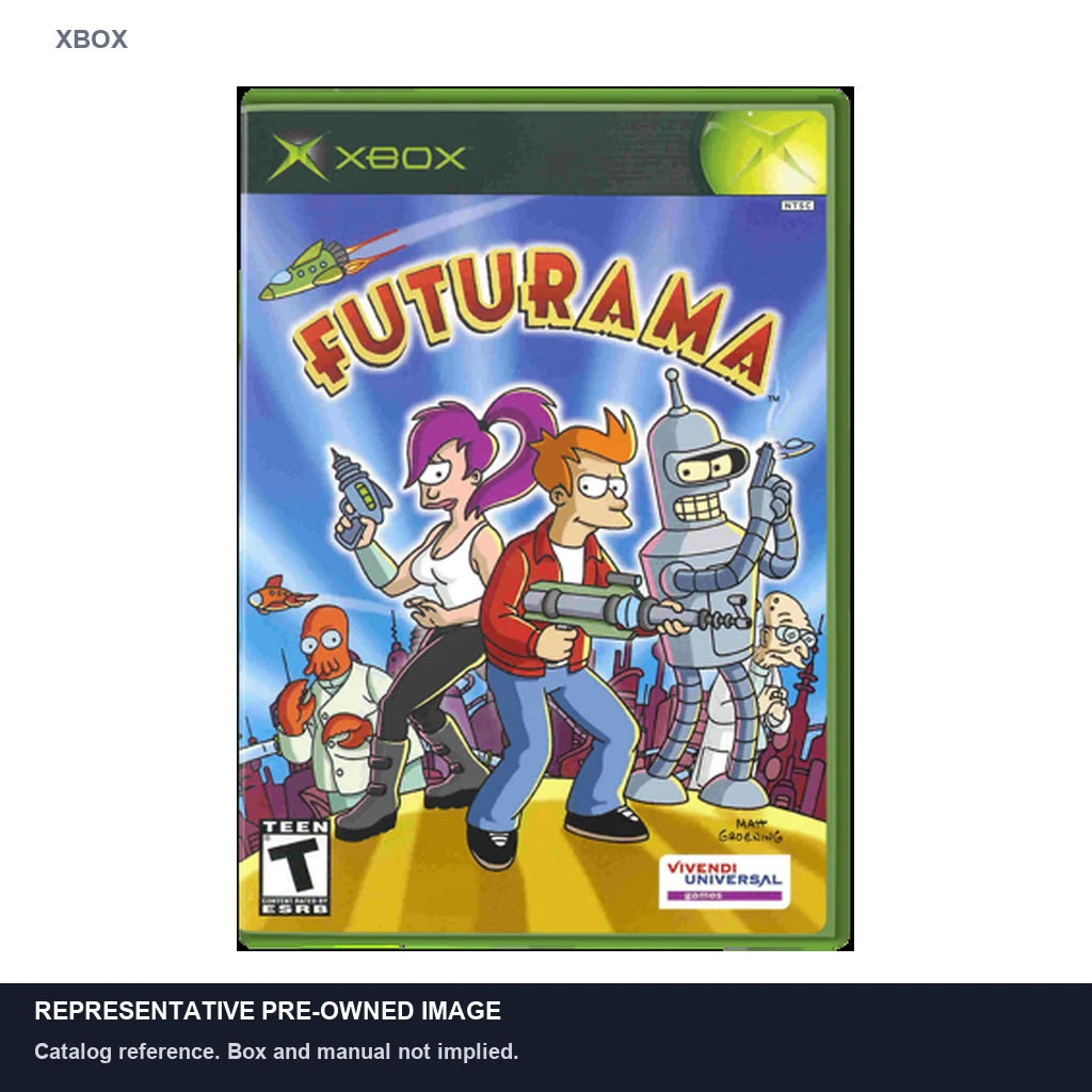 Representative pre-owned Futurama (Xbox), white product reference.