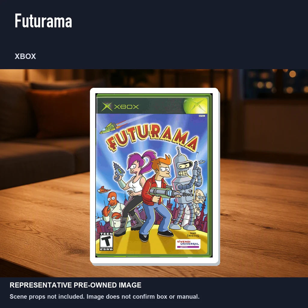 Representative pre-owned Futurama (Xbox), product image in a styled room scene.