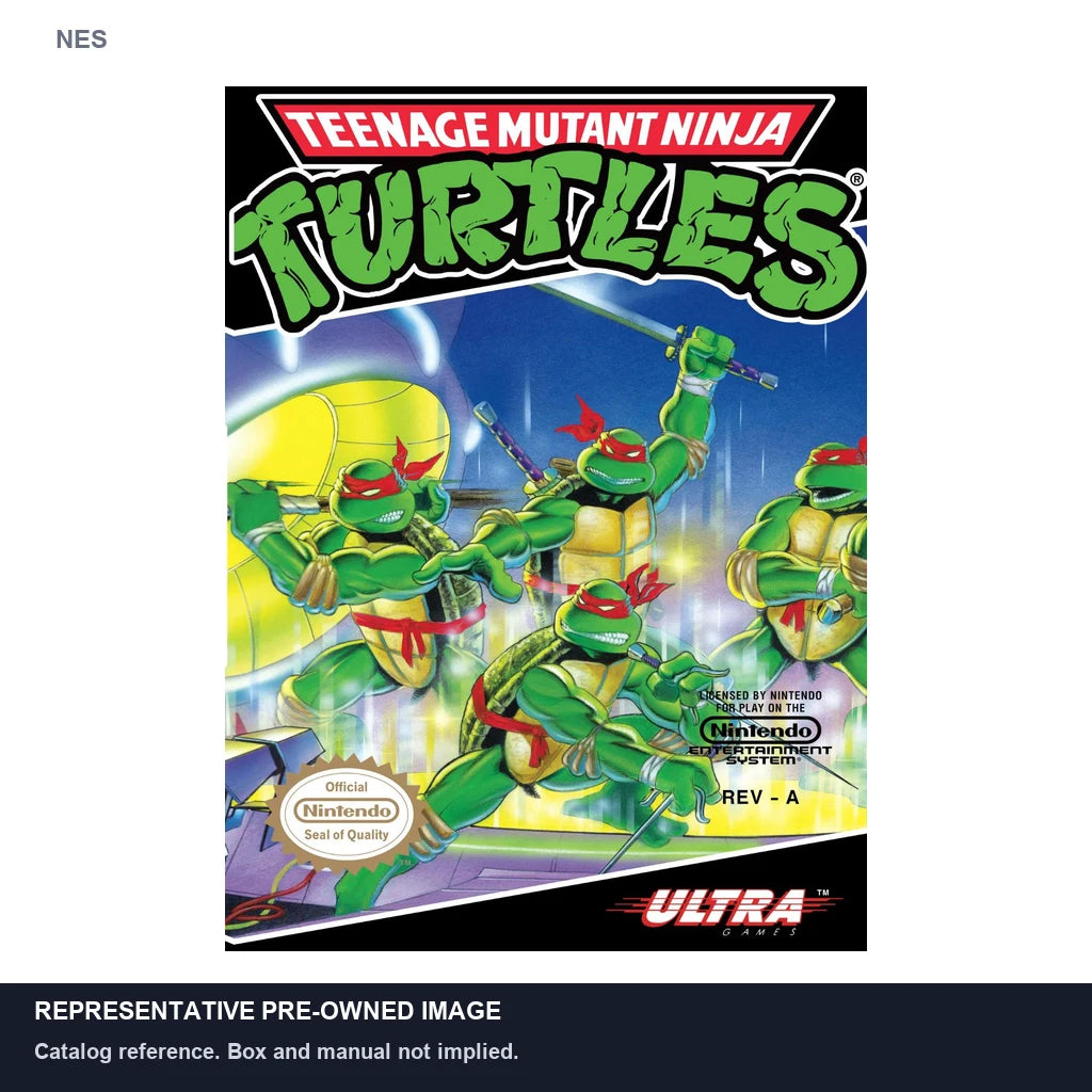 Representative pre-owned Teenage Mutant Ninja Turtles (NES), white product reference.