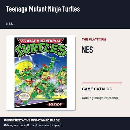 Representative pre-owned Teenage Mutant Ninja Turtles (NES), platform product layout.