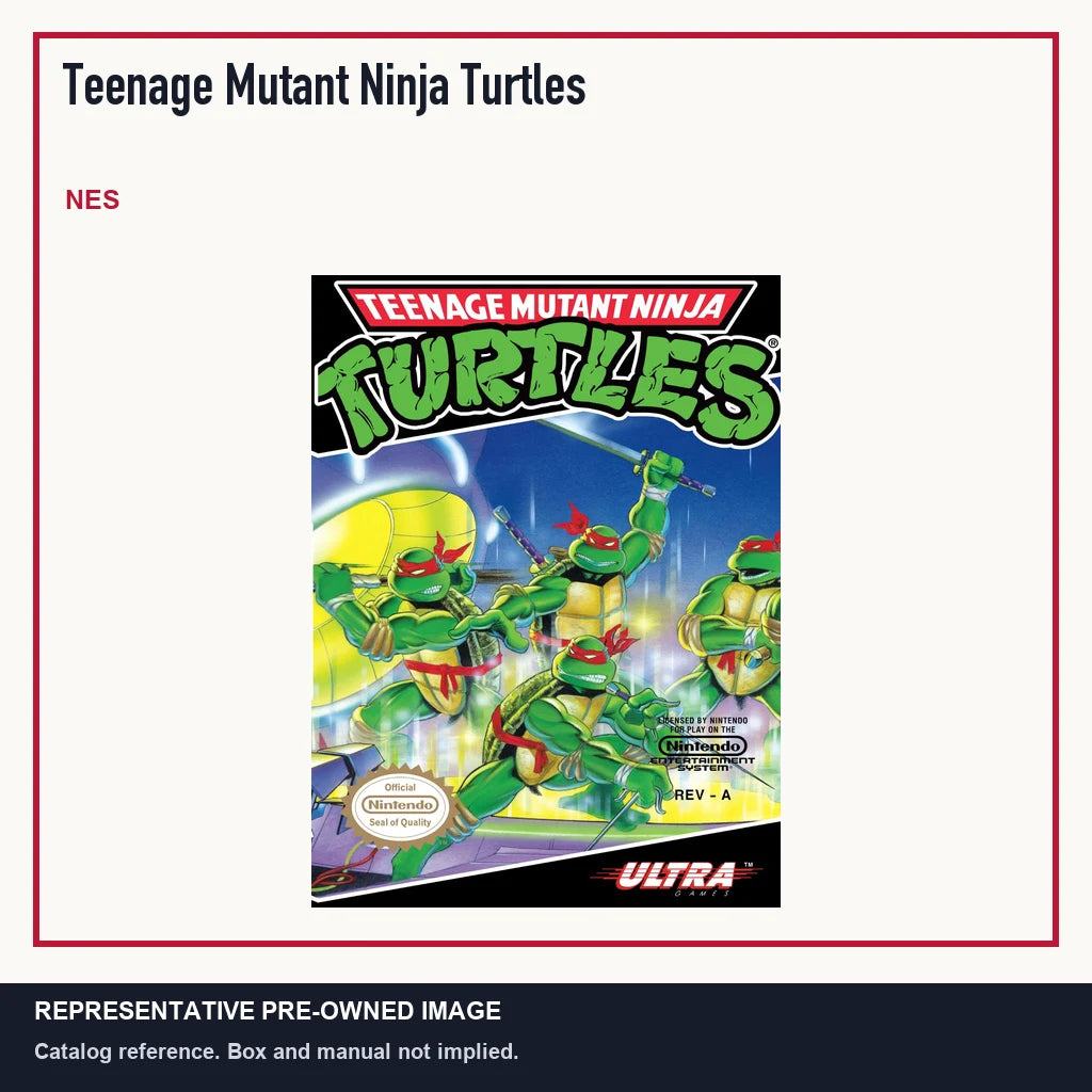 Representative pre-owned Teenage Mutant Ninja Turtles (NES), minimal product layout.
