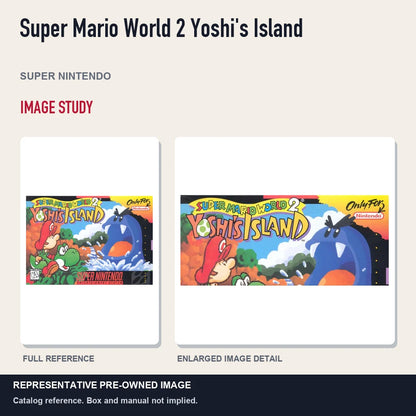 Representative pre-owned Super Mario World 2 Yoshi's Island (Super Nintendo), full image and detail.