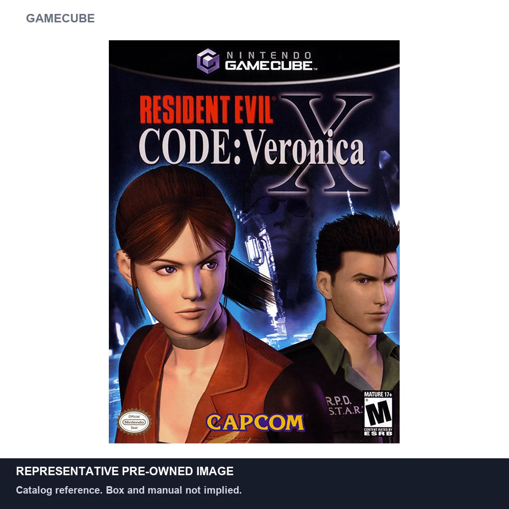 Representative pre-owned Resident Evil Code Veronica X (GameCube), white product reference.